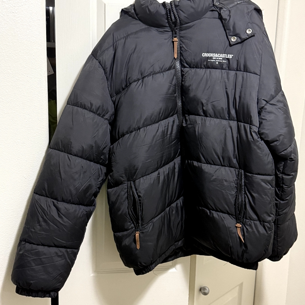 Crooks & Castles Black Puffer Jacket